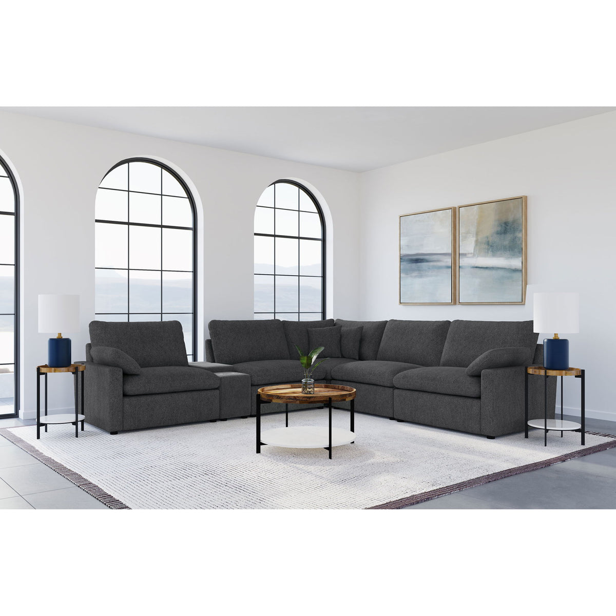 Hollander - 6 Piece Modular Power Reclining Sectional Sofa