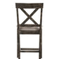 Martha II - Weathered Counter Height Chair (Set of 2) - Gray / Tan
