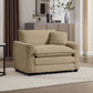 Modern Classic Fabric Single Chair Deep Seat Sofa With Pillow