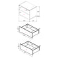 2 Drawer Nightstand With Drawer - Brown