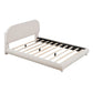 Upholstered Platform Bed With Thick Solid Frame And Stylish Curve-Shaped Design