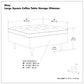 Shay - Large Square Coffee Table Storage Ottoman Mid-Century Style