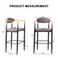 Upholstered Bar Stool With Ergonomic Design (Set of 2)