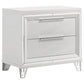 2 Drawer Nightstand With Accents - White