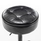 Lavrin - Set of 2 - 29" Black PU Leather Adjustable Bar Stools with 360° Swivel, Hidden Storage, Modern Design for Kitchen & Living Spaces