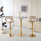Modern Bar Chair With Iron Tube Legs, Soft Cushions And Comfortable Backrest (Set of 2)
