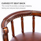 Swivel Cow Top Wooden Bar Stool, 360 Degree Swivel Bar Height Chair With Backs For Home Kitchen Counter