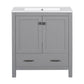 Bathroom Vanity With Single Sink, Combo Cabinet Undermount Sink, Bathroom Storage Cabinet With Two Doors And A Drawer, Soft Closing, Multifunctional Storage, Solid Wood Frame