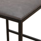 Sumner - Set of 2 - 16.54" Modern Counter Height Bar Stools with Armless Design, Gray PU Upholstered Seats & Black Metal Legs