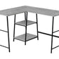 Computer Desk, Home Office, Corner, Storage Shelves, L Shape, Work, Laptop, Contemporary, Modern