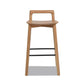 Sven - Modern Minimalist Low Back Counter Stool - Natural Blonde Ash