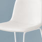 Zenith - Set of 2 - 29" White Leather-Look Bar Height Office Chairs with Slim White Metal Frame, Modern Design