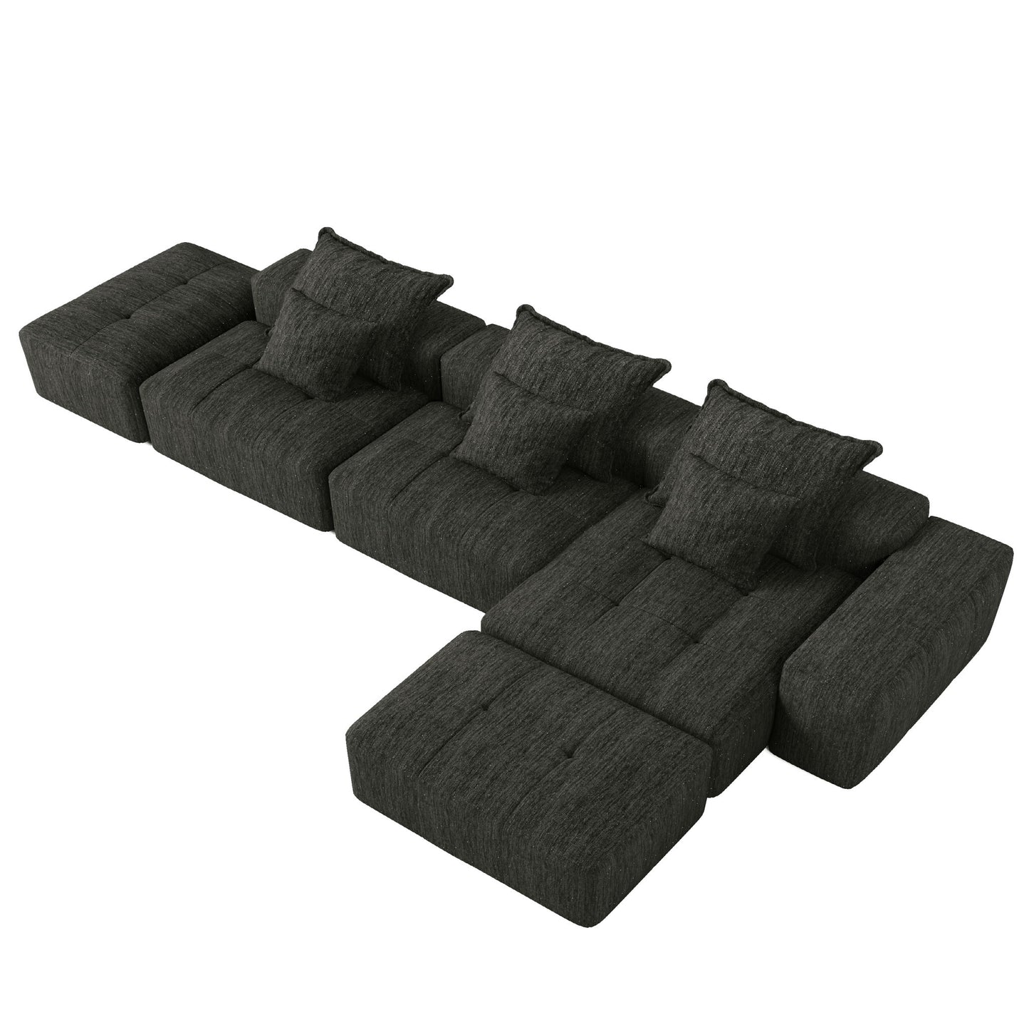 Modern Oversized Diy Combination, Modular Sectional Sofa With Pillows