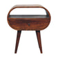 Large Chestnut Circular Bedside