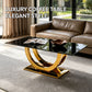 Rectangular Coffee Table - Gold / Black