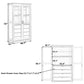Kitchen Pantry, Freestanding Kitchen Storage Cabinet Display Cabinet With Glass Doors And 4 Built In Drawers For Living Room, Home Office - Blue