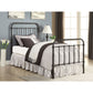 Twin Panel Bed With Ornate Design - Bronze
