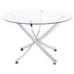 Declan - Round Top Dining Table - Chrome
