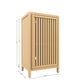 Bamboo Freestanding Storage Cabinet With Door And Shelf For Bathroom, Living Room, Kitchen - Natural / Natural Wood