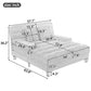 Chaise Bed Lounge Sofa Chair With Adjustable Backrest And LED Light Strip