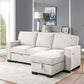 Estelle - Fabric Reversible Sleeper Sectional With Storage Chaise Drop-Down Table 2 Cup Holders And 2 USB Ports