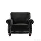 Upholstered Accent Armchair With Turned Legs For Living Room