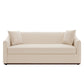 3 Seater Sofa With Wrap Around Armrests And Throw Pillows, For Living Room - Oatmeal