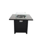 Powder Coated Fire Pit With Top - Black