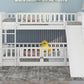 Low Bunk Bed With Slide, Fence And Ladder