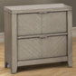 2 Drawer Nightstand - Light Gray