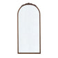 Hand Carved Rose Antique Mirror Frame, Large Arch Mirror Wall Decor For Living Room, Bathroom, Entryway - Brown
