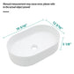 Vessel Oval Bathroom Sink - White