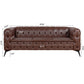 Square Arm Removable Cushion 3 Seater Sofa