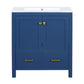 Bathroom Vanity With Single Sink, Combo Cabinet Undermount Sink, Bathroom Storage Cabinet With Two Doors And A Drawer, Soft Closing, Multifunctional Storage, Solid Wood Frame