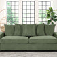 Luxe Sofa With 5 Matching Toss Pillows, Sleek Design, Spacious And Comfortable 3 Seater Couch