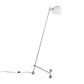 Eileen - Contemporary Floor Lamp - Nickel / White