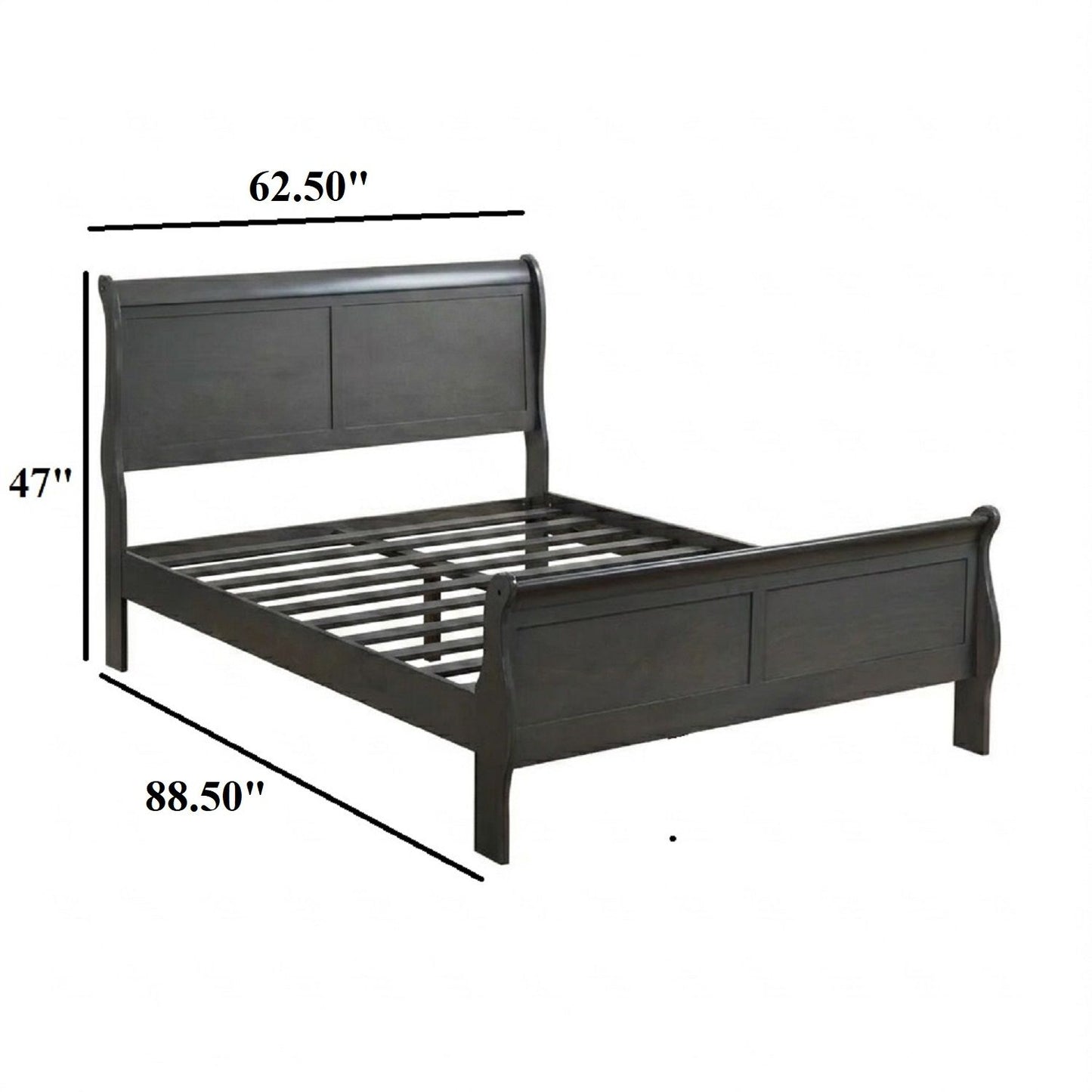 Louis Phillipe Sleigh Bed
