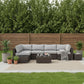 Wicker Sectional Seating Group With Cushions