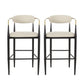 Upholstered Bar Stools With Backs For Kitchen Island (Set of 2)