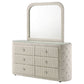 Santiago - 6 Drawer Dresser With Mirror - Ivory