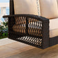 3 Person Large Patio Swing Bench With Cushions For Backyard