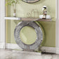 O - Shaped Console Table For Living Room - Silver