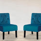 Reese - Living Room Armless Button Tufted Pattern Accent Chair (Set of 2)