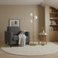 Brilliance - Modern Floor Lamp, Opal Shades And Round Base - Clear / Gold