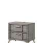 2 Drawer Night Bookmatched Veneers - Gray