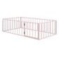 Metal Floor Bed Frame With Fence And Door