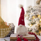 Christmas Gnomes Decorations, Christmas Table Home Ornaments For Holiday Party Gifts (Set of 2) - White / Red