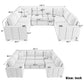 Convertible U-Shaped Sectional Sofa With Pull-Out Bed