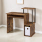 Lyphre - Computer Desk - Weathered Oak / Black