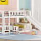 Low Bunk Bed With Slide, Fence And Ladder